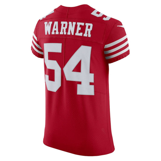 SF.49ers #54 Fred Warner Scarlet Vapor Elite Jersey Stitched American Football Jerseys