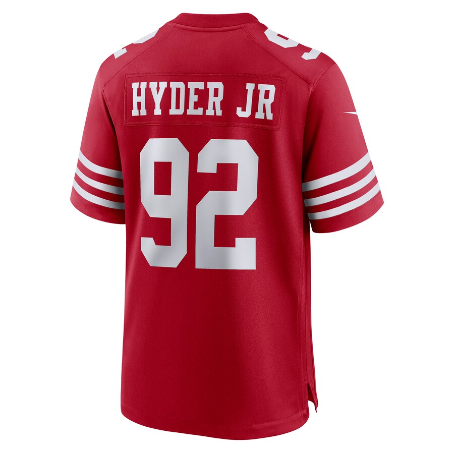 SF.49ers #92 Kerry Hyder Jr. Scarlet Game Player Jersey Stitched American Football Jerseys