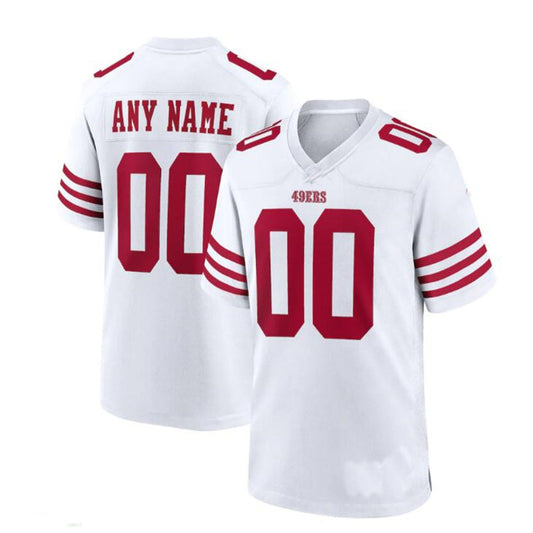 Custom SF.49ers White Game Player Jersey Stitched American Football Jerseys