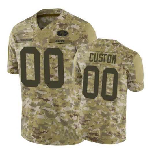 Custom Football San Francisco 49ers Camo Stitched American Football Jersey