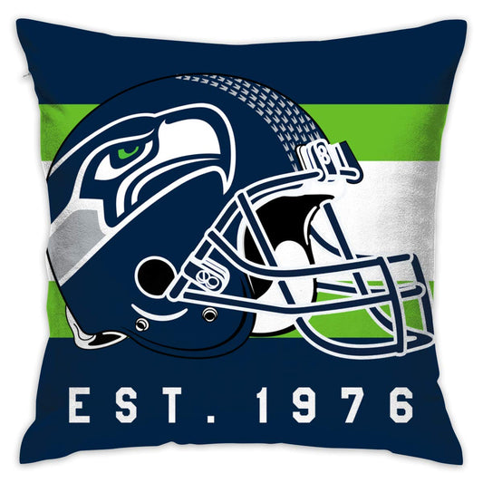 Personalized Football Seattle Seahawks Design Pillowcase Decorative Throw Pillow Cover