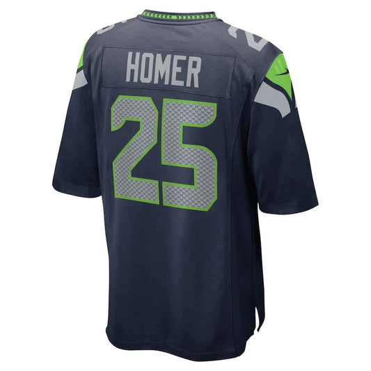 S.Seahawks #25 Travis Homer College Navy Game Jersey Stitched American Football Jerseys