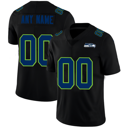 Custom S.Seahawks Football Jerseys Black American Stitched Name And Number Size S to 6XL Christmas Birthday Gift