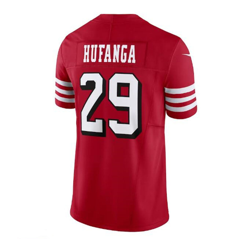 SF. 49ers #29 Talanoa Hufanga Alternate Vapor F.U.S.E. Limited Jersey - Scarlet Stitched American Football Jersey