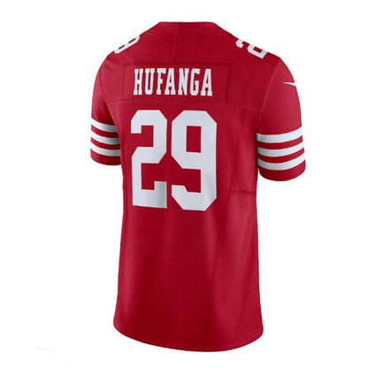 SF. 49ers #29 Talanoa Hufanga Vapor F.U.S.E. Limited Jersey - Scarlet Stitched American Football Jersey