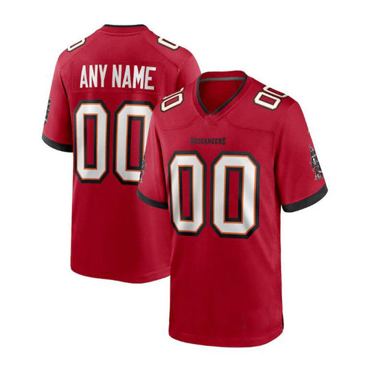 Custom Tampa Bay Buccaneers Red Game Jersey Stitched Jersey