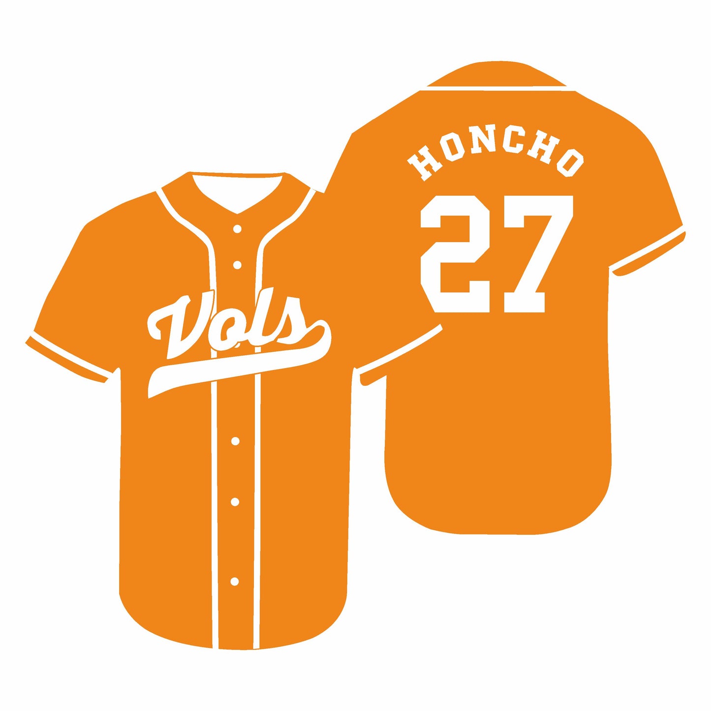 Custom Baseball Tennessee Mike Honcho Jerseys Unisex Stitched Letter And Numbers For Men Women Youth Birthday Gift