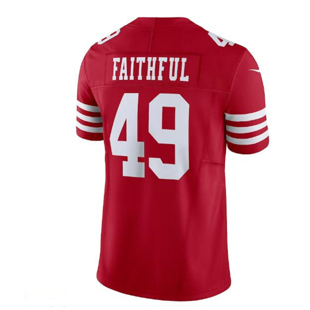 SF. 49ers #49 The Faithful Vapor F.U.S.E. Limited Jersey - Scarlet Stitched American Football Jersey