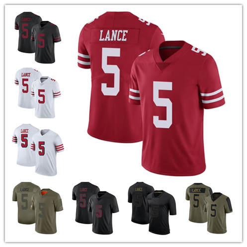 Men's #5 Trey Lance SF.49ers Limited Stitched Jerseys