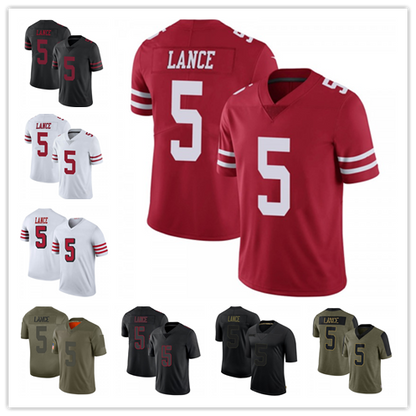 Men's #5 Trey Lance SF.49ers Limited Stitched Jerseys