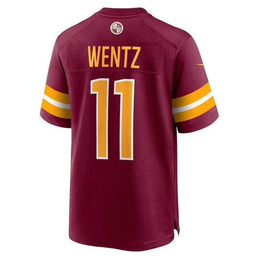 W.Commanders #11 Carson Wentz  Burgundy Game Jersey Stitched American Football Jerseys
