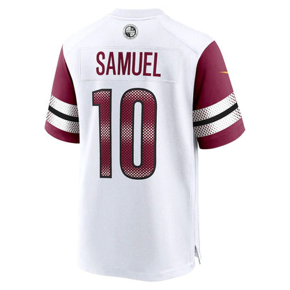 W.Commanders #10 Curtis Samuel White Away Game Player Jersey Stitched American Football Jerseys