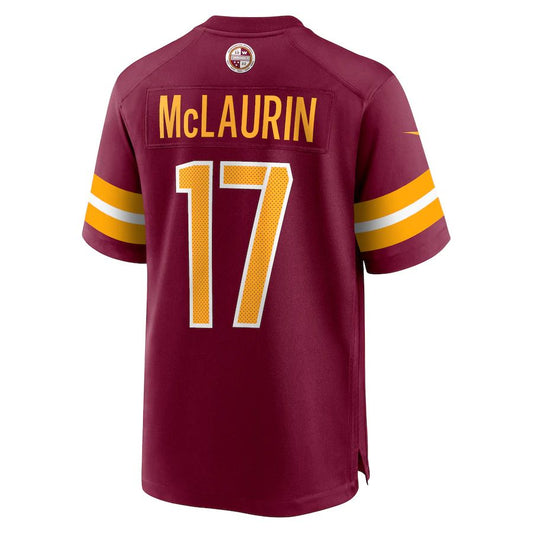 W.Commanders #17 Terry McLaurin Burgundy Game Jersey Stitched American Football Jerseys