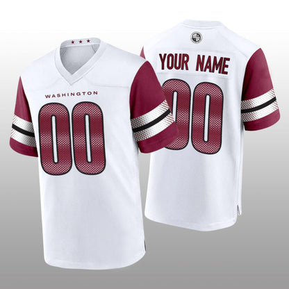 Custom Washington Commanders White Game Jersey Football Stitched Jerseys