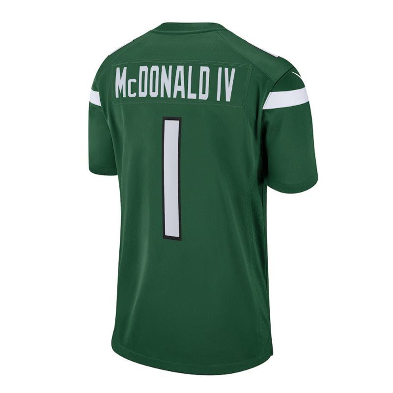 NY.Jets #1 Will McDonald IV 2023 Draft First Round Pick Game Jersey - Gotham Green Stitched American Football Jerseys