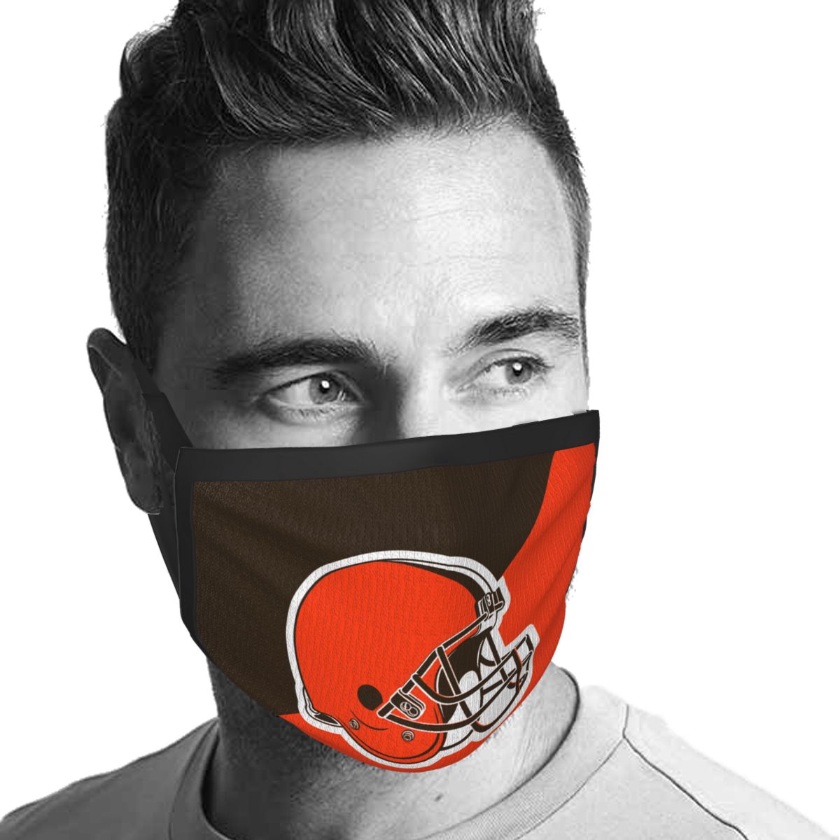 Custom Football Personalized Cleveland Browns Dust Face Mask With Filters PM 2.5