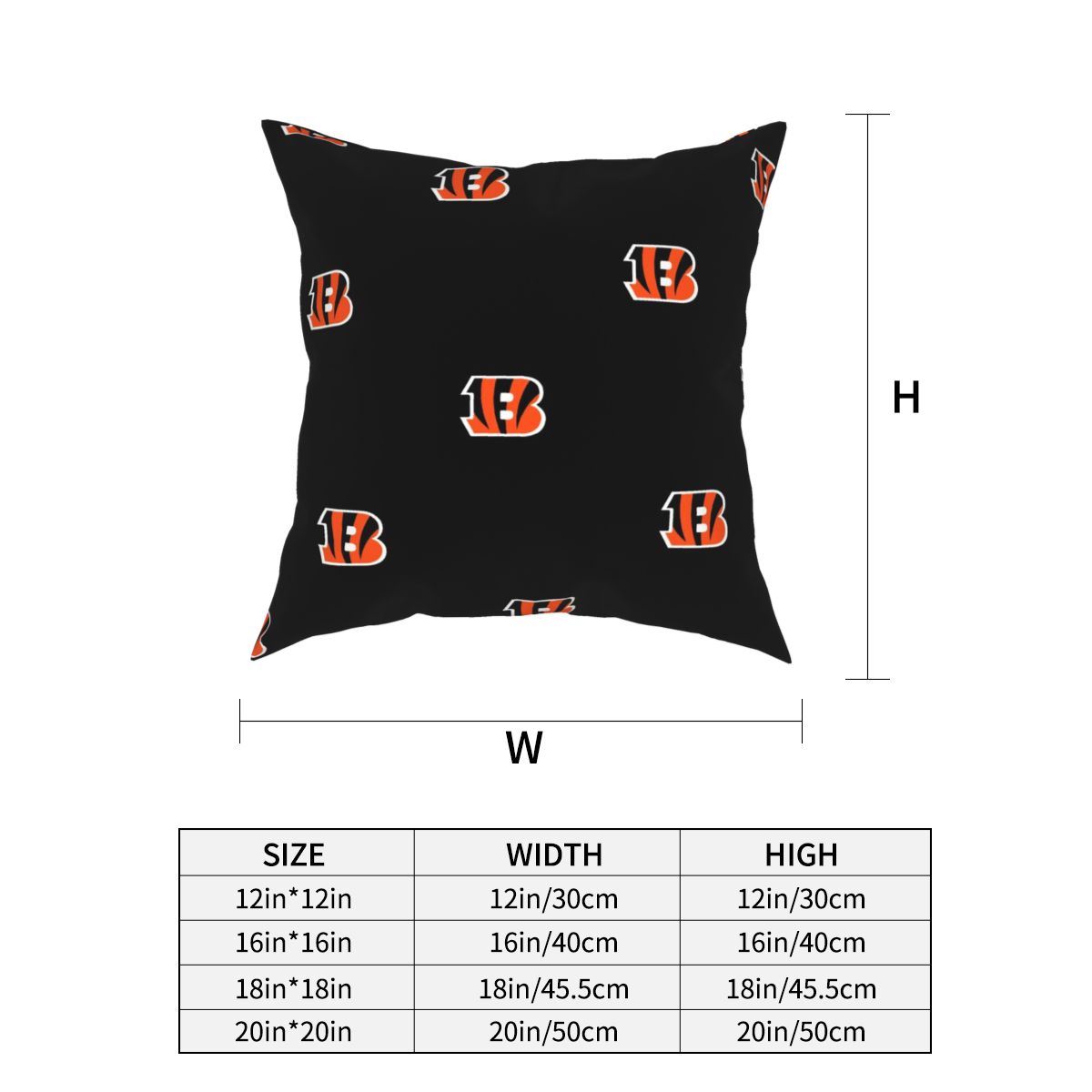 Custom Decorative Football Pillow Case Cincinnati Bengals Pillowcase Personalized Throw Pillow Covers