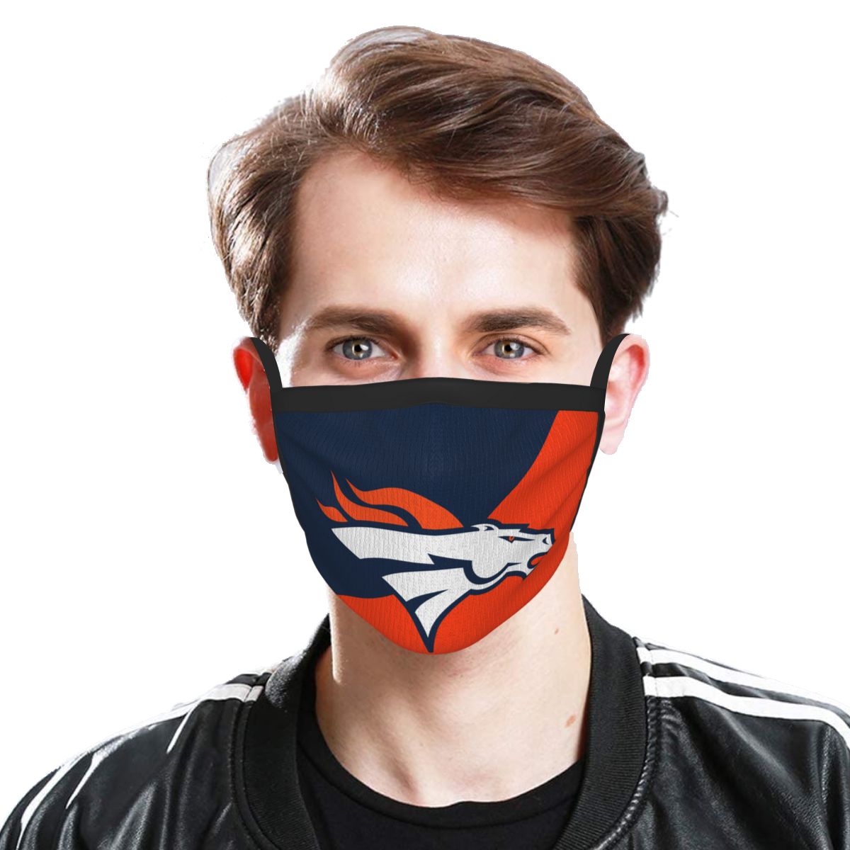 Custom Football Personalized Denver Broncos Dust Face Mask With Filters PM 2.5