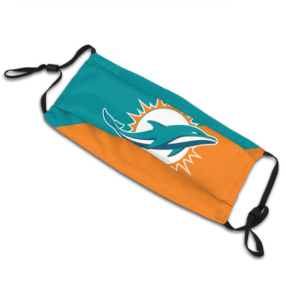 Custom Football Personalized Miami Dolphins Dust Face Mask With Filters PM 2.5