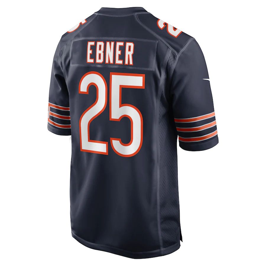 C.Bears #25 Trestan Ebner Navy Game Player Jersey Stitched American Football Jerseys