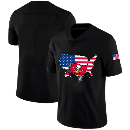 Custom Tampa Bay Buccaneers Football Black Limited Fashion Flag Stitched Jerseys