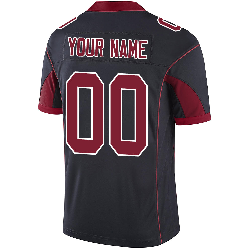 Custom Men's American Arizona Color Rush Black Stitched Football Jerseys