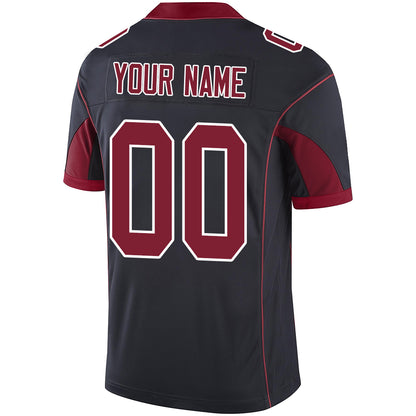 Custom Men's American Arizona Color Rush Black Stitched Football Jerseys