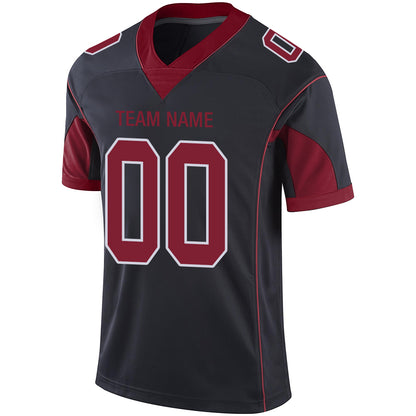 Custom Men's American Arizona Color Rush Black Stitched Football Jerseys