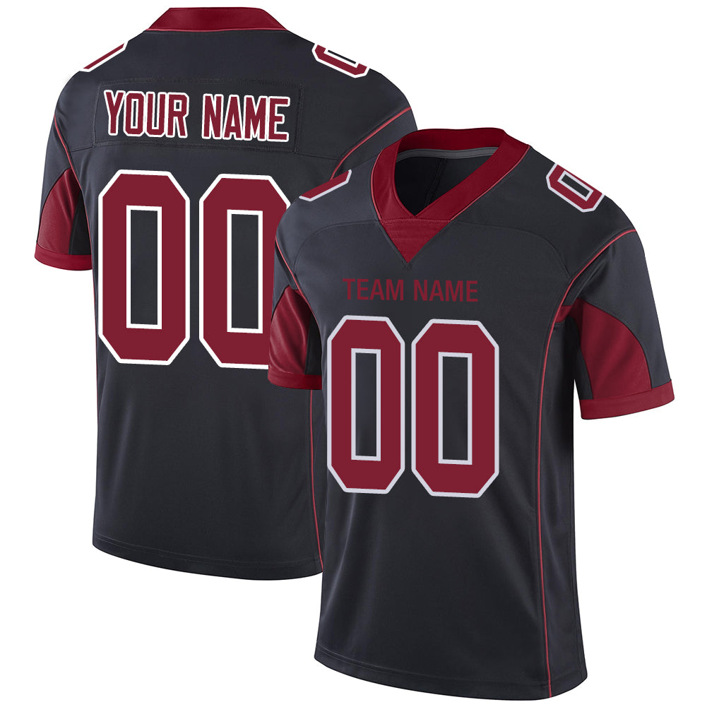 Custom Men's American Arizona Color Rush Black Stitched Football Jerseys