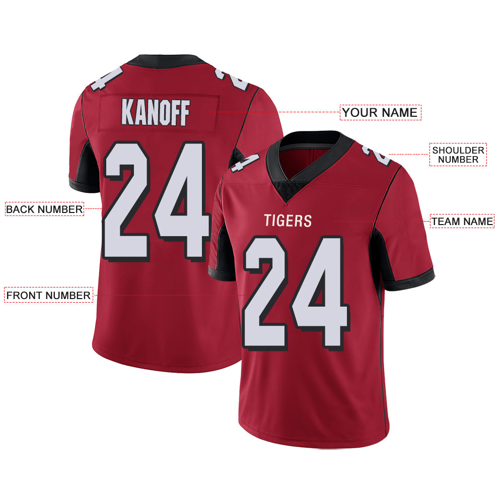 Custom Men's American Atlanta Falcons Red Vapor Limited Stitched Football Jersey