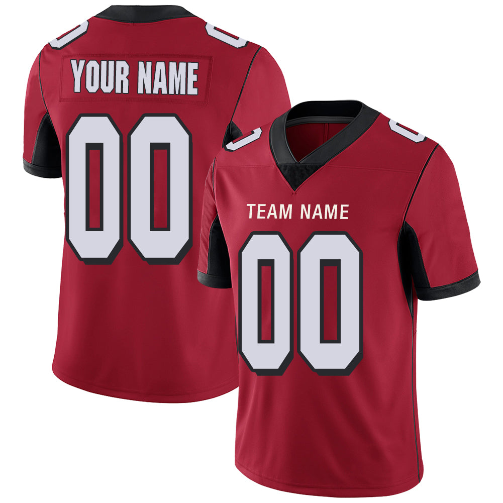 Custom Men's American Atlanta Falcons Red Vapor Limited Stitched Football Jersey