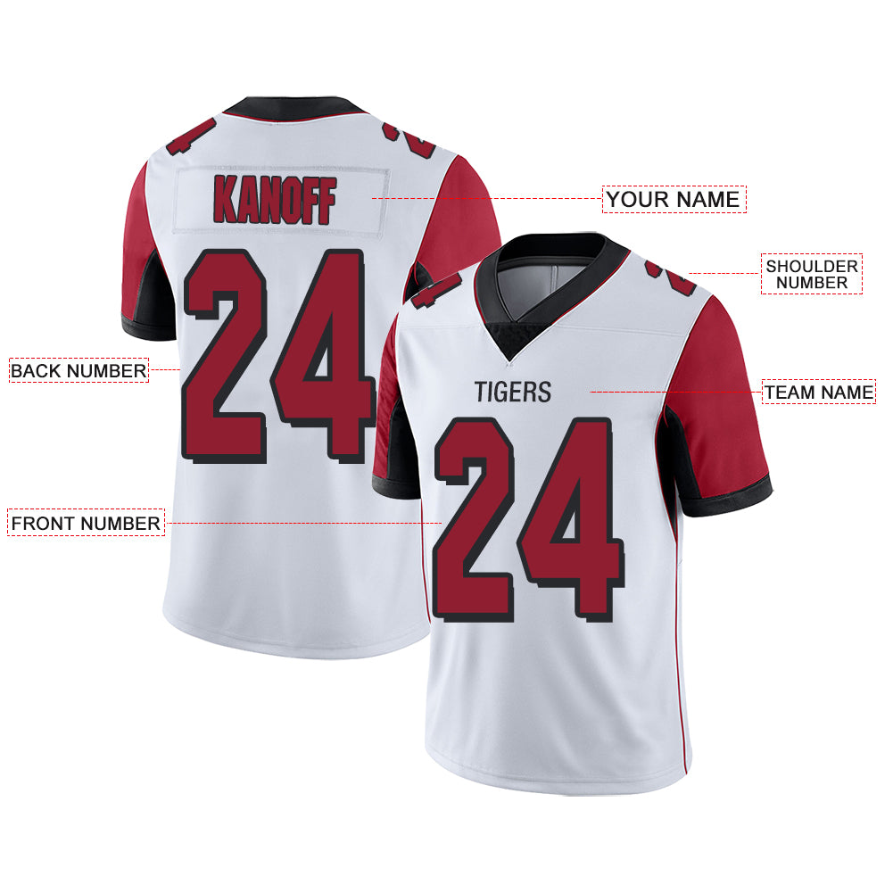 Custom Atlanta Falcons Stitched American Football Jerseys Personalize Birthday Gifts White Jersey