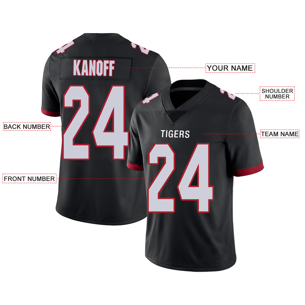 Custom Men's American Atlanta Falcons Black Vapor Limited Stitched Football Jersey