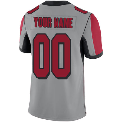 Custom Atlanta Falcons Stitched American Football Jerseys Personalize Birthday Gifts Grey Jersey