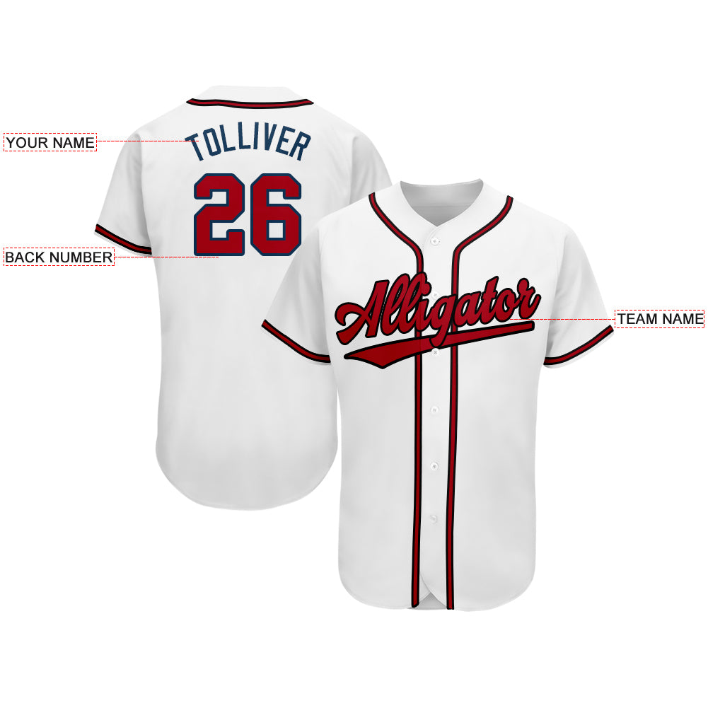 Custom Atlanta Braves Stitched Baseball Jersey Personalized