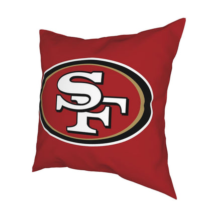 Custom Decorative Football Pillow Case San Francisco 49ers Red Pillowcase Personalized Throw Pillow Covers