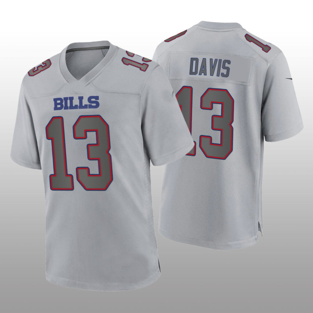 B.Bills #13 Gabriel Davis Gray Atmosphere Game Jersey Football Stitched American Jerseys