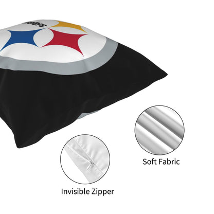 Custom Decorative Football Pillow Case Pittsburgh Steelers Black Pillowcase Personalized Throw Pillow Covers