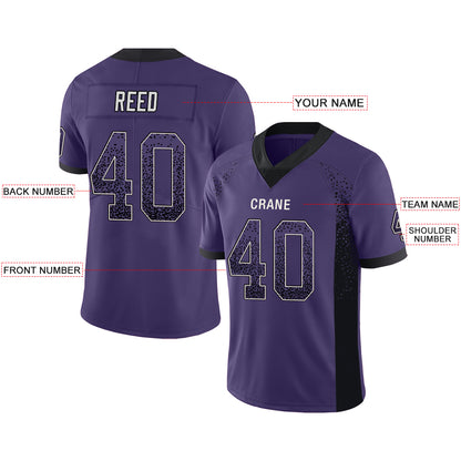 Custom Men's American Baltimore Ravens Purple Fashion Vapor Limited Stitched Football Jersey