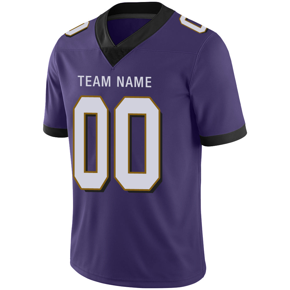 Custom Men's American Baltimore Ravens Purple Vapor Limited Stitched Football Jersey