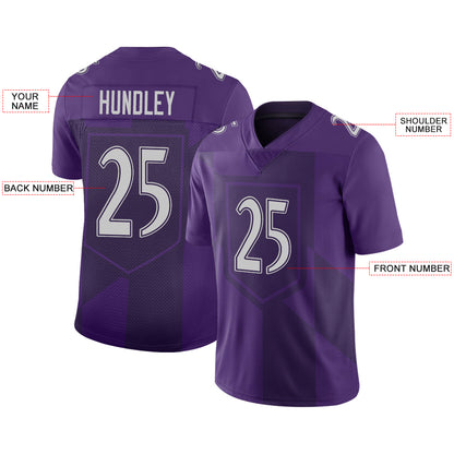 Custom Baltimore Ravens Stitched American Football Jerseys Personalize Birthday Gifts Purple Jersey