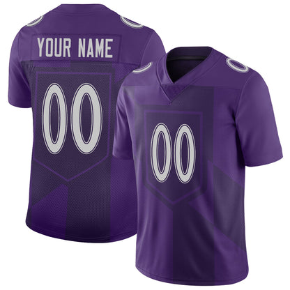 Custom Men's American Baltimore Ravens Purple City Vapor Limited Stitched Football Jersey