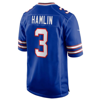 B.Bills #3 Damar Hamlin Royal Game Jersey Stitched American Football Jerseys