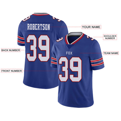 Custom Buffalo Bills Stitched American Football Jerseys Personalize Birthday Gifts Blue Jersey