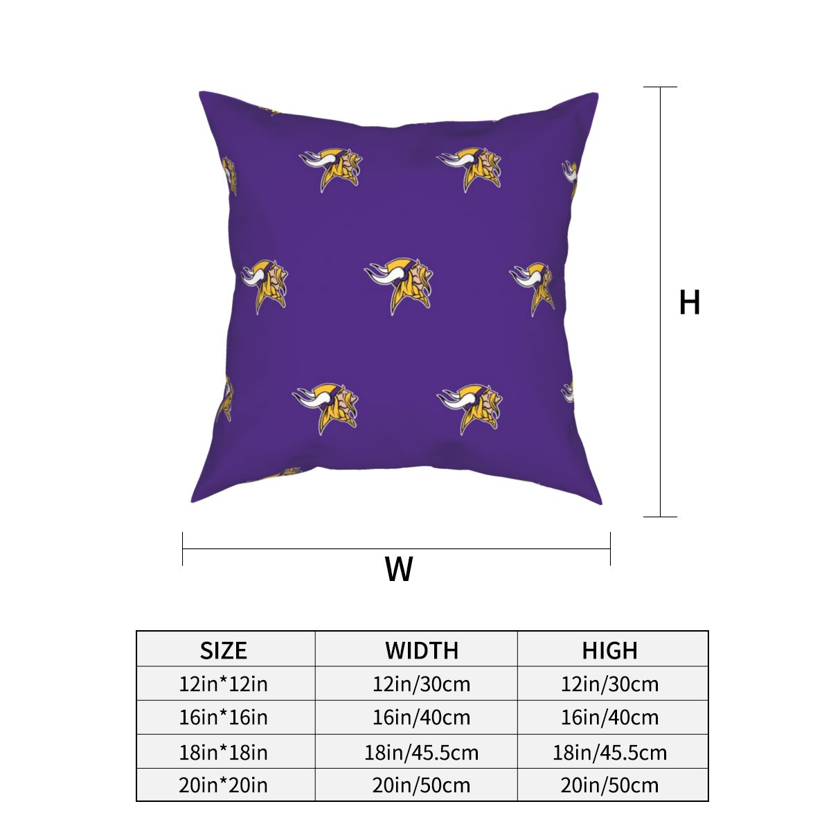 Custom Decorative Football Pillow Case Minnesota Vikings Pillowcase Personalized Throw Pillow Covers