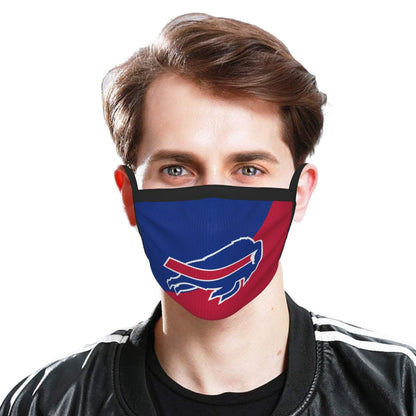 Custom Football Personalized Buffalo Bills Dust Face Mask With Filters PM 2.5