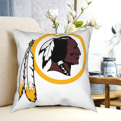 Custom Decorative Football Pillow Case Washington Redskins White Pillowcase Personalized Throw Pillow Covers