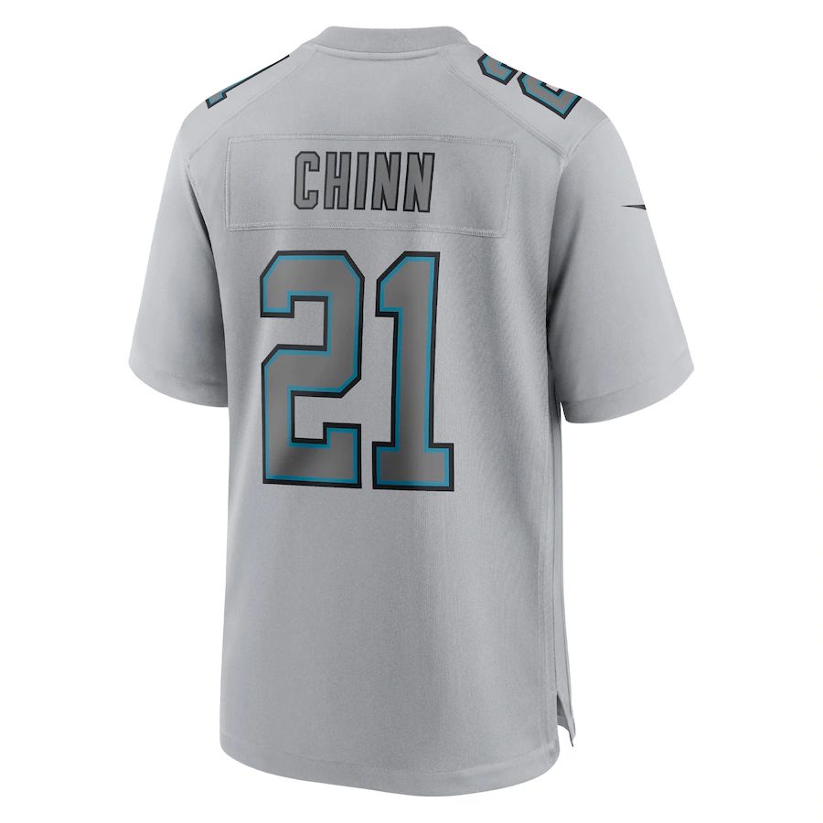 C.Panthers #21 Jeremy Chinn Gray Atmosphere Fashion Game Jersey Stitched American Football Jerseys