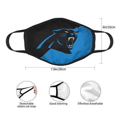 Custom Football Personalized Carolina Panthers Dust Face Mask With Filters PM 2.5