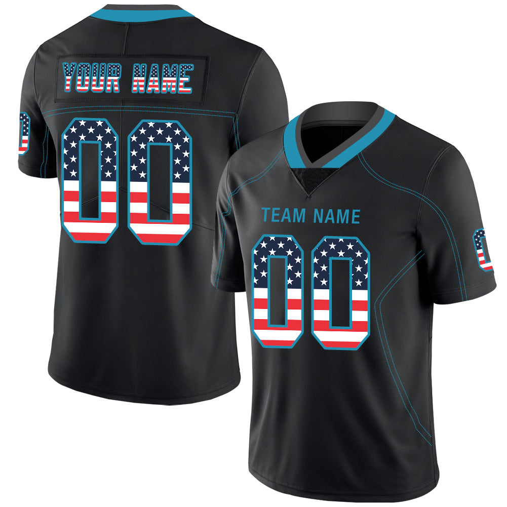 Custom Carolina Panthers Stitched American Football Jerseys Personalize Birthday Gifts Black Jersey